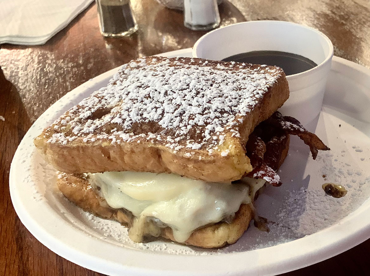 Log Toast Burger from Timbers Log Cabin Restaurant